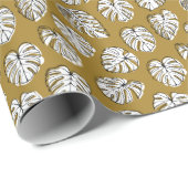 Monstera Leaf, Textil Nahtlos Muster. Geschenkpapier (Rolleneckpunkt)