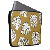 Monstera Leaf, Textil Nahtlos Muster. Laptopschutzhülle (Vorne Rechts)