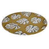 Monstera Leaf, Textil Nahtlos Muster. Schneidebrett (Ecke)