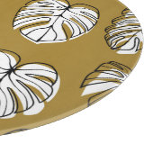 Monstera Leaf, Textil Nahtlos Muster. Schneidebrett (Ecke)