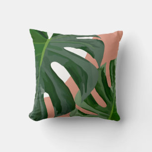 Monstera Leaf Throw Kissen