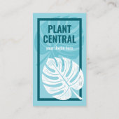 Monstera Leaf Tropical Florist Botanischer Shop Visitenkarte (Rückseite)
