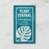 Monstera Leaf Tropical Florist Botanischer Shop Visitenkarte (Vorderseite)