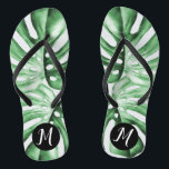 Monstera Leaf Tropical Monogram Flip Flops Badesandalen<br><div class="desc">Schöne tropische Monogramm Flip Flops sind ein stilvolles und funktionelles Dankeschön für Brautmädchen,  Party,  Lehrer,  Mütter und mehr. Benötigen Sie Hilfe bei der Personalisierung? Nachricht!</div>