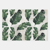Monstera Leaf Tropical Palm Wrapping Paper Sheets Geschenkpapier Set (Vorderseite 2)