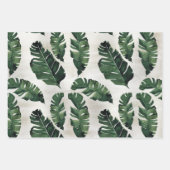 Monstera Leaf Tropical Palm Wrapping Paper Sheets Geschenkpapier Set (Vorderseite)