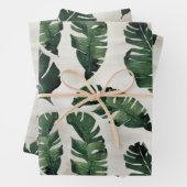 Monstera Leaf Tropical Palm Wrapping Paper Sheets Geschenkpapier Set (Beispiel)