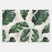 Monstera Leaf Tropical Palm Wrapping Paper Sheets Geschenkpapier Set (Vorderseite 3)