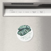 Monstera Leaf Tropische Hochzeit retten das Datum Magnet (In Situ (Geschirrspüler))