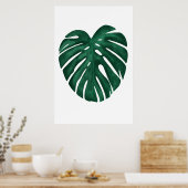 Monstera Leaf Tropische Pflanze Poster (Küche)