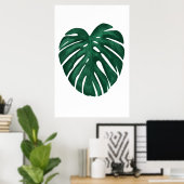 Monstera Leaf Tropische Pflanze Poster (Heimbüro)