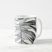 Monstera Leaf: Tropisches natürliches Element. Kaffeetasse (VorderseiteRechts)