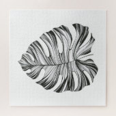 Monstera Leaf: Tropisches natürliches Element. Puzzle (Horizontal)