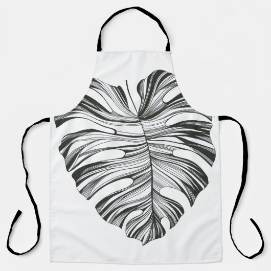 Monstera Leaf: Tropisches natürliches Element. Schürze (Vorderseite)