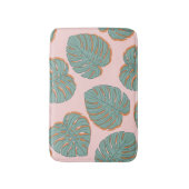 Monstera Leaf: Tropisches Vintages Muster Badematte (Vorderseite Vertikal)