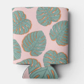 Monstera Leaf: Tropisches Vintages Muster Dosenkühler (Rückseite)