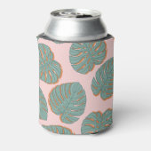 Monstera Leaf: Tropisches Vintages Muster Dosenkühler (Kanne Rückseite)