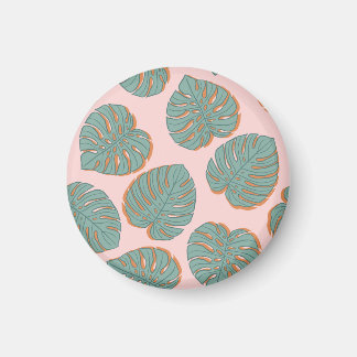 Monstera Leaf: Tropisches Vintages Muster Magnet