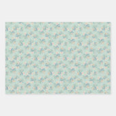 Monstera Leaf - Türkis, Grün, Korallen, Senf Geschenkpapier Set (Vorderseite 3)