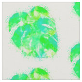Monstera Leaf Wasserfarbe Wiederholungsmuster Stoff (Nahaufnahme)