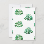 Monstera Leaf Wedding Save The Date (Rückseite)