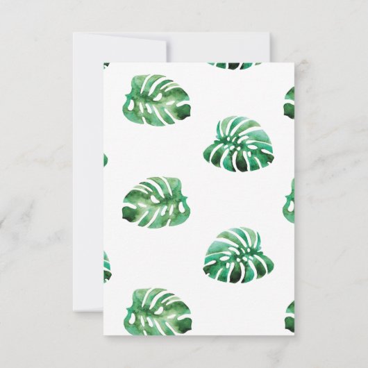 Monstera Leaf Wedding Save The Date (Rückseite)