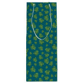 Monstera Leaf Wine Gift Bag Geschenktüte Für Weinflaschen (Rückseite)