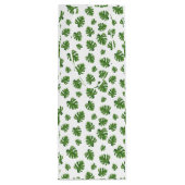 Monstera Leaf Wine Gift Bag Geschenktüte Für Weinflaschen (Rückseite)