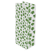 Monstera Leaf Wine Gift Bag Geschenktüte Für Weinflaschen (Vorderseite Schrägansicht)