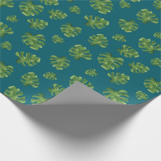 Monstera Leaf Wrapping Paper 30 in x 6 ft Geschenkpapier (Ecke)