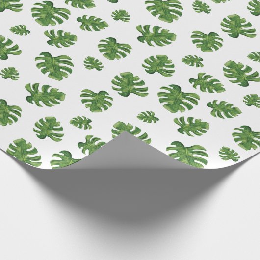 Monstera Leaf Wrapping Paper 30 in x 6 ft Geschenkpapier (Ecke)