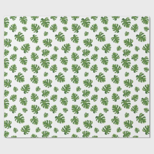 Monstera Leaf Wrapping Paper Geschenkpapier (Flach)