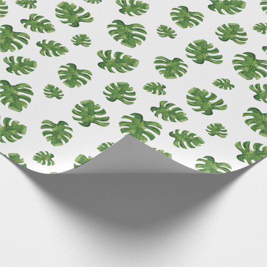 Monstera Leaf Wrapping Paper Geschenkpapier (Ecke)