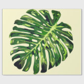 Monstera Leaf Wrapping Paper Geschenkpapier (Flach)