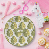 Monstera Leaves – Green Pappteller (Party)