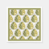 Monstera Leaves – Green Serviette (Vorderseite)