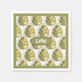 Monstera Leaves – Green Serviette