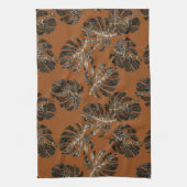 Monstera Leo Tierdruck Glam 3 Geschirrtuch (Vertikal)