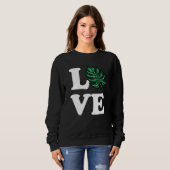 Monstera Liebe Pflanze Sweatshirt (Vorne ganz)