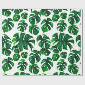 Monstera M Blätter Pattern Geschenkpapier (Flach)