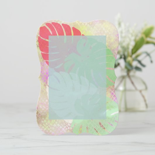 Monstera Madness Einladung (Stehend Vorderseite)