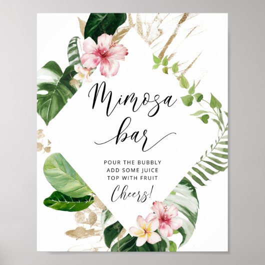 Monstera mimosa-Bar Poster (Vorne)