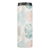 Monstera Minimalistisch | Modern Boho Monogram Thermosbecher (Rückseite)