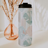 Monstera Minimalistisch | Modern Boho Monogram Thermosbecher