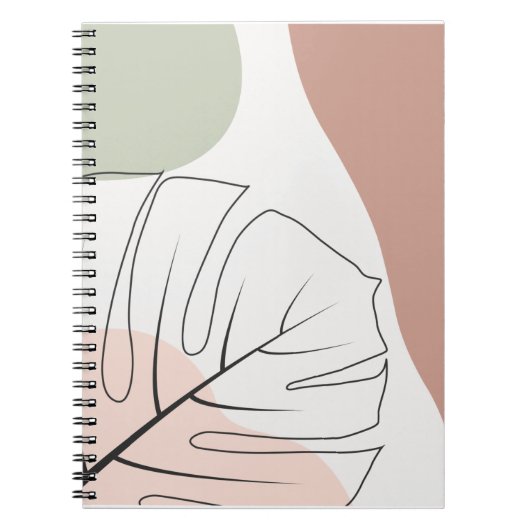 Monstera minimalistisch notizblock (Vorderseite)