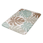 Monstera modern Hawaii Boho Badematte (Schrägansicht)