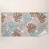 Monstera modern Hawaii Boho Strandtuch (Vorderseite)