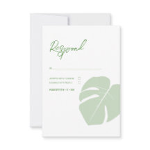 Monstera ・ Moderne Tropische Hochzeit ・ Grünes Lea