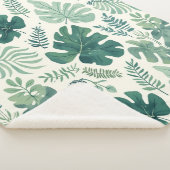 Monstera Mood - Tropisches Leaf Sherpadecke (3/4)