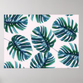 Monstera Muster 28" X 20" Poster (Vorne)